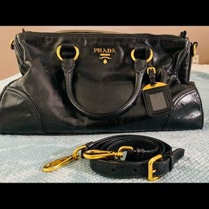Prada Vitello Shine Leather Double Zip Bag